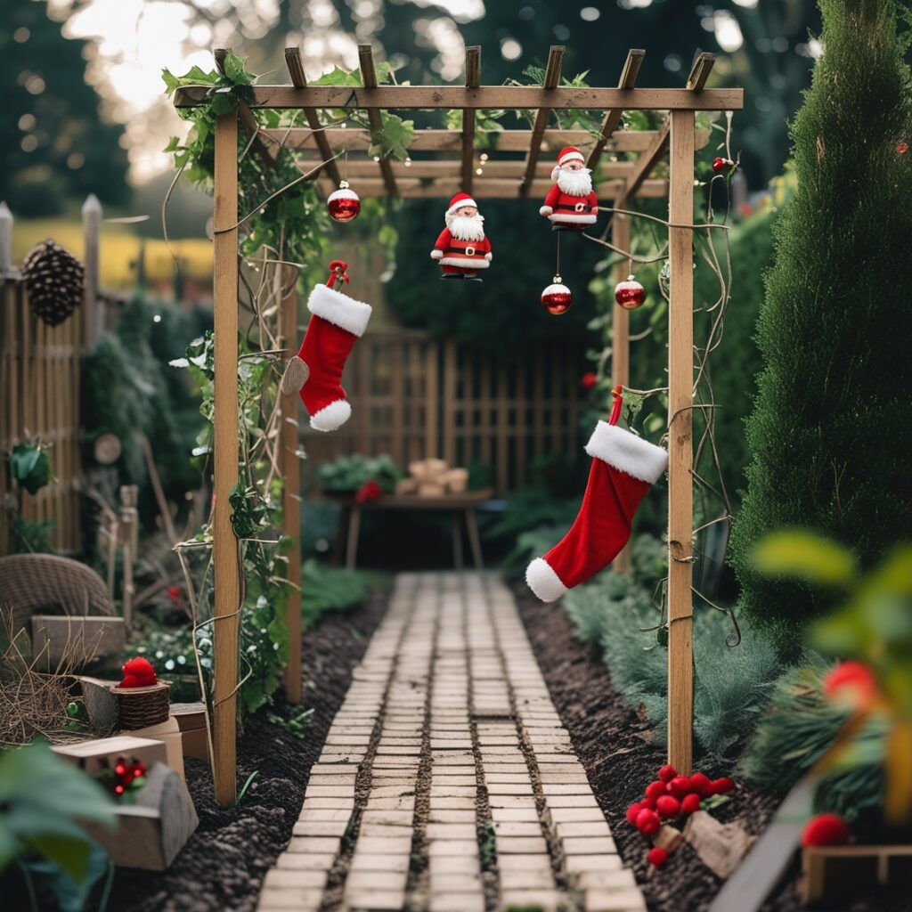 Santa-Claus-& Stockings-Theme-Trellis