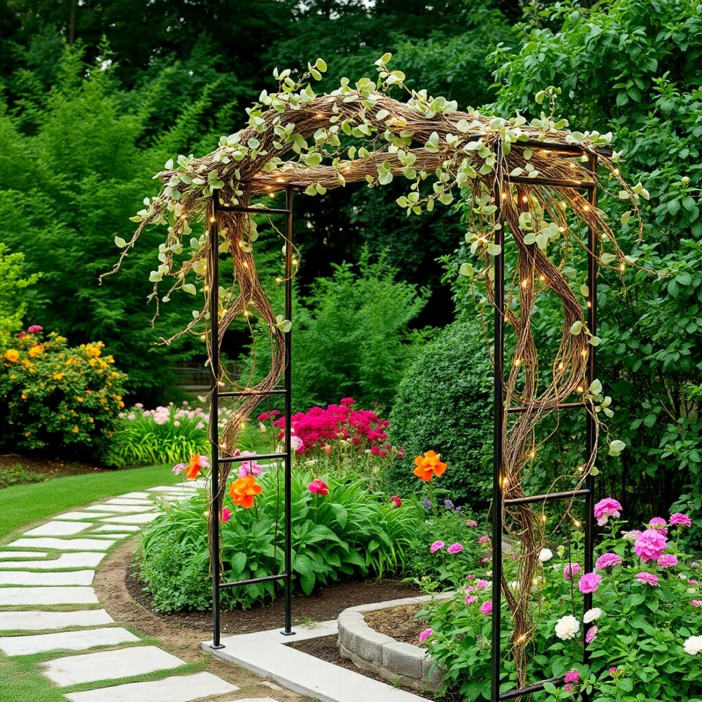 twigs-of-eucalyptus-with-white-string-lights-Trellis