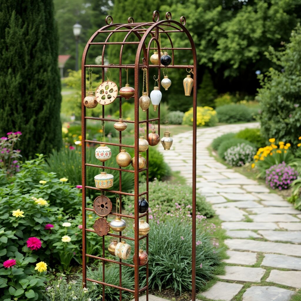  old-ornaments-upcycle-them-and-anchor-to-trellis