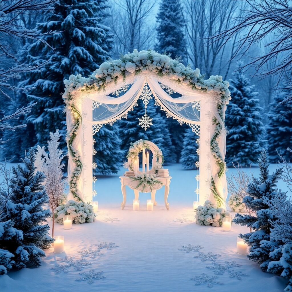 winter-wonderland-wedding-trellis